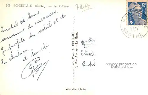AK / Ansichtskarte Bonnetable Le Chateau Schloss Bonnetable