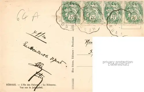 AK / Ansichtskarte Behobie Ile des Faisans La Bidassoa vue sur le Jaizquibel Behobie