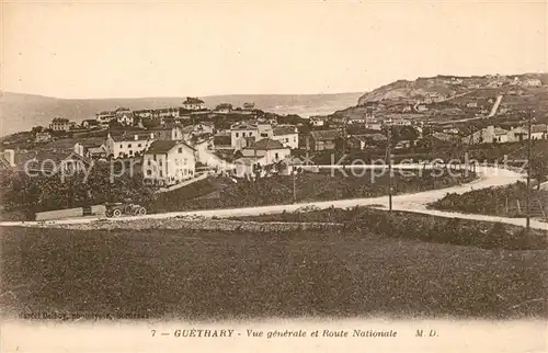 AK / Ansichtskarte Guethary Vue generale et Route Nationale Guethary