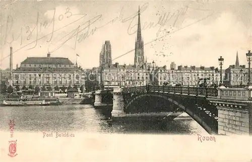 AK / Ansichtskarte Rouen Pont Boieldieu Rouen
