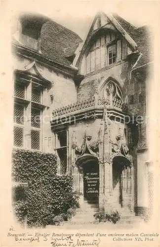 AK / Ansichtskarte Beauvais Escalier Renaissance ancienne Maison Canoniale Beauvais