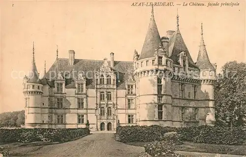 AK / Ansichtskarte Azay le Rideau Chateau facade principale Schloss Azay le Rideau