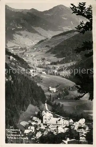 AK / Ansichtskarte Abondance Vue generale et Vallee de la Chapelle Abondance