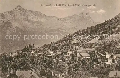 AK / Ansichtskarte Saint Gervais les Bains Vue generale et les Alpes Saint Gervais les Bains