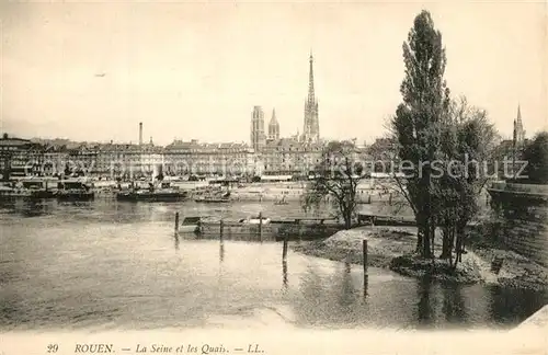 AK / Ansichtskarte Rouen La Seine et les quais Rouen