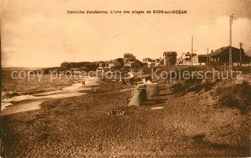AK / Ansichtskarte Sion_sur_Ocean Corniche vendeenne Plage Sion_Sur_Ocean