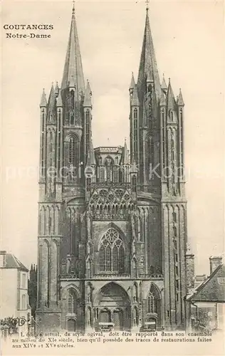 AK / Ansichtskarte Coutances Cathedrale Notre Dame Coutances