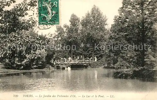 AK / Ansichtskarte Tours_Indre et Loire Jardin des Prebendes d Oe Lac Pont Tours Indre et Loire