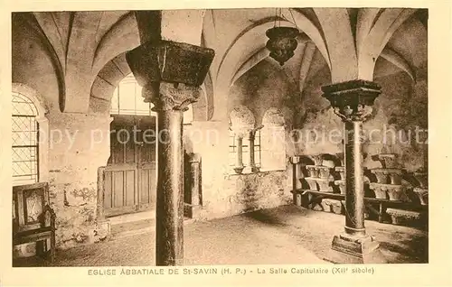 AK / Ansichtskarte Saint Savin_Hautes Pyrenees Eglise Abbatiale Salle Capitulaire XIIe siecle Saint Savin