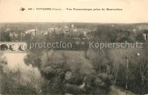 Vivonne Vue panoramique prise de Monverdon Vivonne