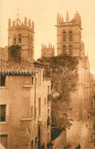 Montpellier_Herault Les Tours de la Cathedrale Montpellier Herault