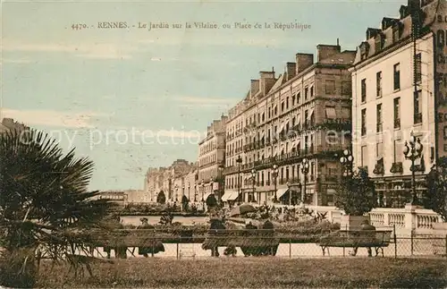 Rennes_Ille et Vilaine Jardin sur la Vilaine Place de la Republique 