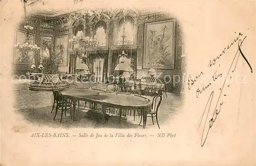 Aix les Bains Salle de Jeu de la Villa des Fleurs Aix les Bains