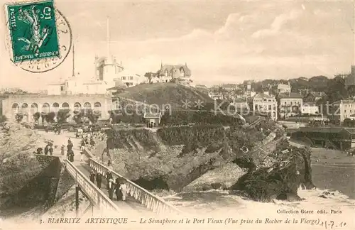 Biarritz_Pyrenees_Atlantiques Le Semaphore et le Port Vieux Biarritz_Pyrenees