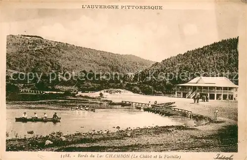 Chambon_Charente Maritime Bords du Lac Chambon Le Chalet et la Flottille Chambon Charente Maritime