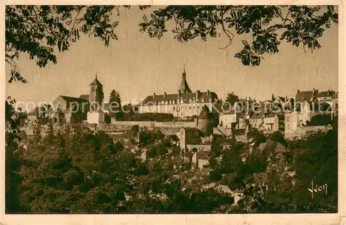 Avallon La ville vue du plateau des Chaumes Avallon