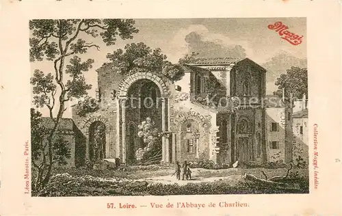 Loire Vue de lAbbaye de Charlieu Loire