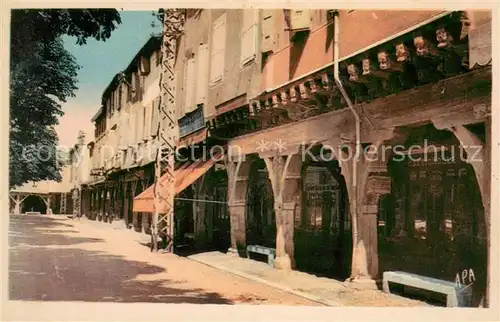 Mirepoix_Ariege Allee de la Place et Maison Historique Mirepoix Ariege