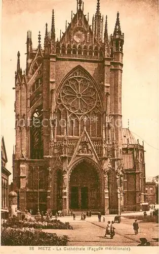 Metz_Moselle La Cathedrale Facade meridionale Metz_Moselle