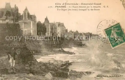 Parame La Digue demolie par la tempete Parame