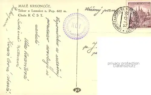 Krkonose Tabor u Lomnice n Pop Chata K CST Krkonose