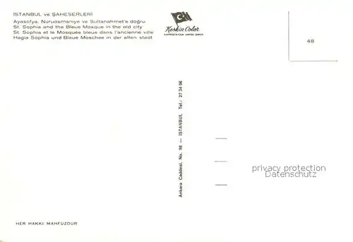 Istanbul_Constantinopel Hagia Sophia und Blaue Moschee in der Altstadt Istanbul_Constantinopel