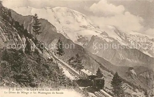 Zahnradbahn St Gervais les Bains Dome de Miage Montagnes de Savoie  