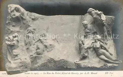 Skulpturen Le Reve du Poete Alfred de Musset 
