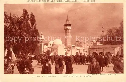 Exposition_Coloniale_Internationale_Paris_1931 Section Tunisienne Village Indigene  
