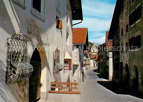 Berguen_Bravuogn_GR Dorfstrasse mit Roemerturm Berguen_Bravuogn_GR