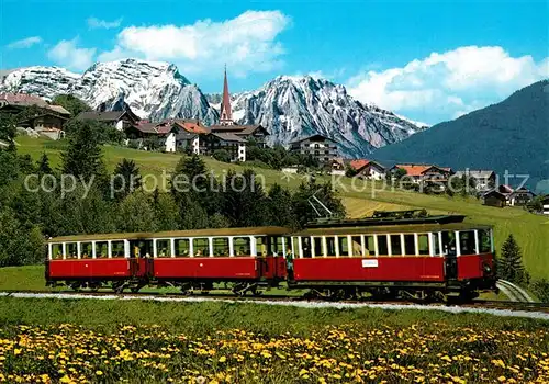Stubaital Alte Stubaitalbahn mit Telfes und Bettelwurfgebirge Stubaital