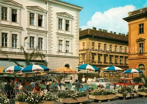 Szeged Klauzal Platz Terrasse der Konditorei Virag Szeged