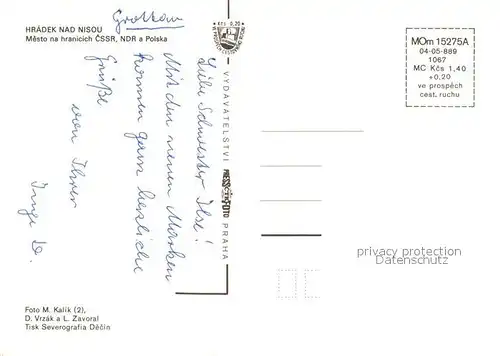 Hradek_nad_Nisou_Grottau Mesto na hranicich CSSR NDR a Polska Hradek_nad_Nisou_Grottau