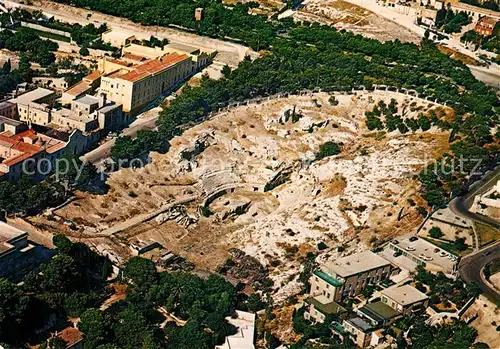 Cagliari Anfiteatro Romano e Viale S Ignazio Fliegeraufnahme Cagliari