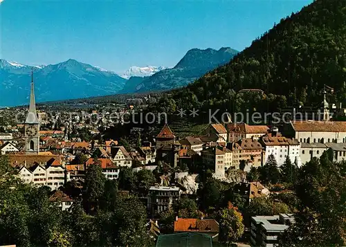 Chur_GR Hof mit Piz Vilanund Scesaplana Chur_GR