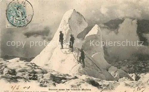 AK / Ansichtskarte Klettern_Bergsteigen Seracs sous les Grands Mulets  