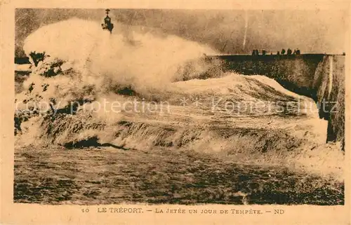 AK / Ansichtskarte Leuchtturm_Lighthouse Le Treport Jetee  