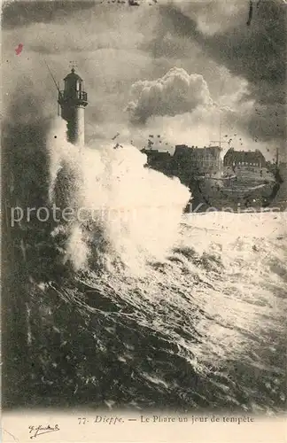 AK / Ansichtskarte Leuchtturm_Lighthouse Dieppe Phare 