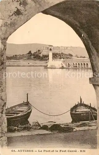 AK / Ansichtskarte Leuchtturm_Lighthouse Antibes Port Fort Carre  