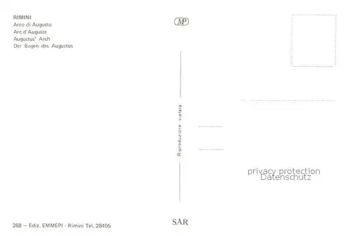 AK / Ansichtskarte Rimini Arcodi Augusto Rimini