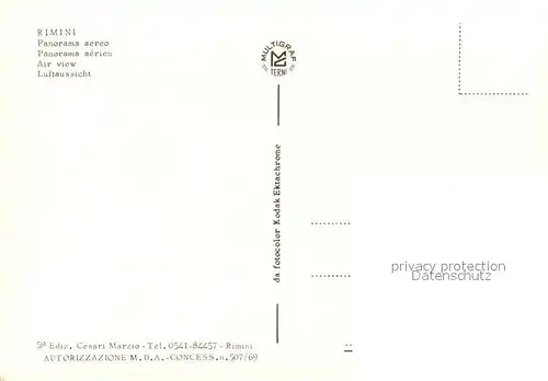 AK / Ansichtskarte Rimini Fliegeraufnahme Rimini