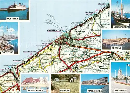 AK / Ansichtskarte Oostende_Ostende Hafen Nieuwpoort Bredene Middelkerke De Haan Mariakerke Westende 