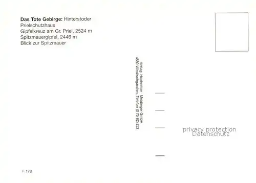 Hinterstoder Prielschutzhaus Gipfelkreuz am Gr Priel Spitzmauer Gipfel  Hinterstoder