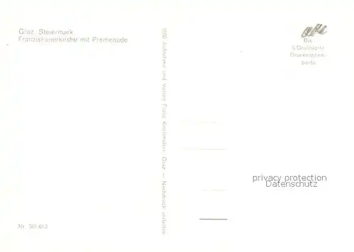 Graz_Steiermark Franziskanerkirche mit Promenade Graz_Steiermark