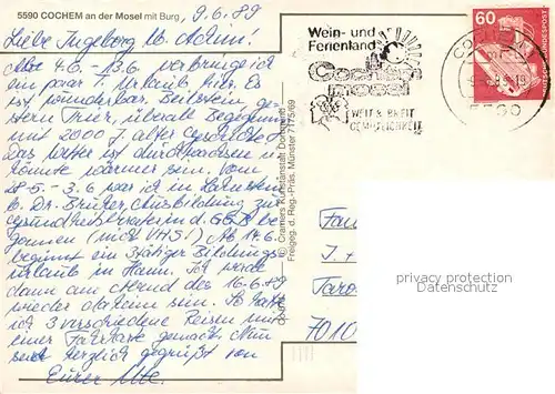 Cochem_Mosel Fliegeraufnahme Mosel mit Burg Cochem Mosel