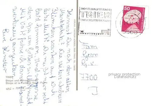 Trier Steipe und Petrusbrunnen Trier