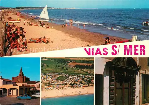 Vias sur Mer Fliegeraufnahme Plage  Vias sur Mer