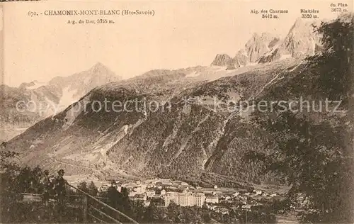 AK / Ansichtskarte Chamonix Vue panoramique et les Alpes Chamonix