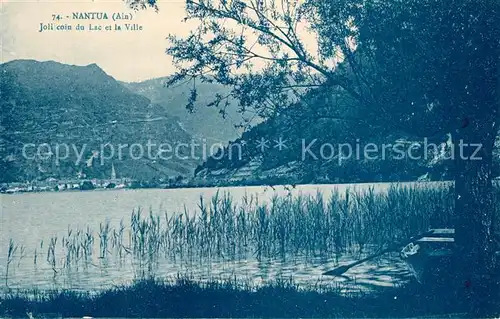 AK / Ansichtskarte Nantua Joli coin du lac et la ville Nantua