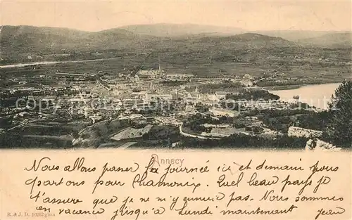 AK / Ansichtskarte Annecy_Haute Savoie Vue panoramqiue Annecy Haute Savoie